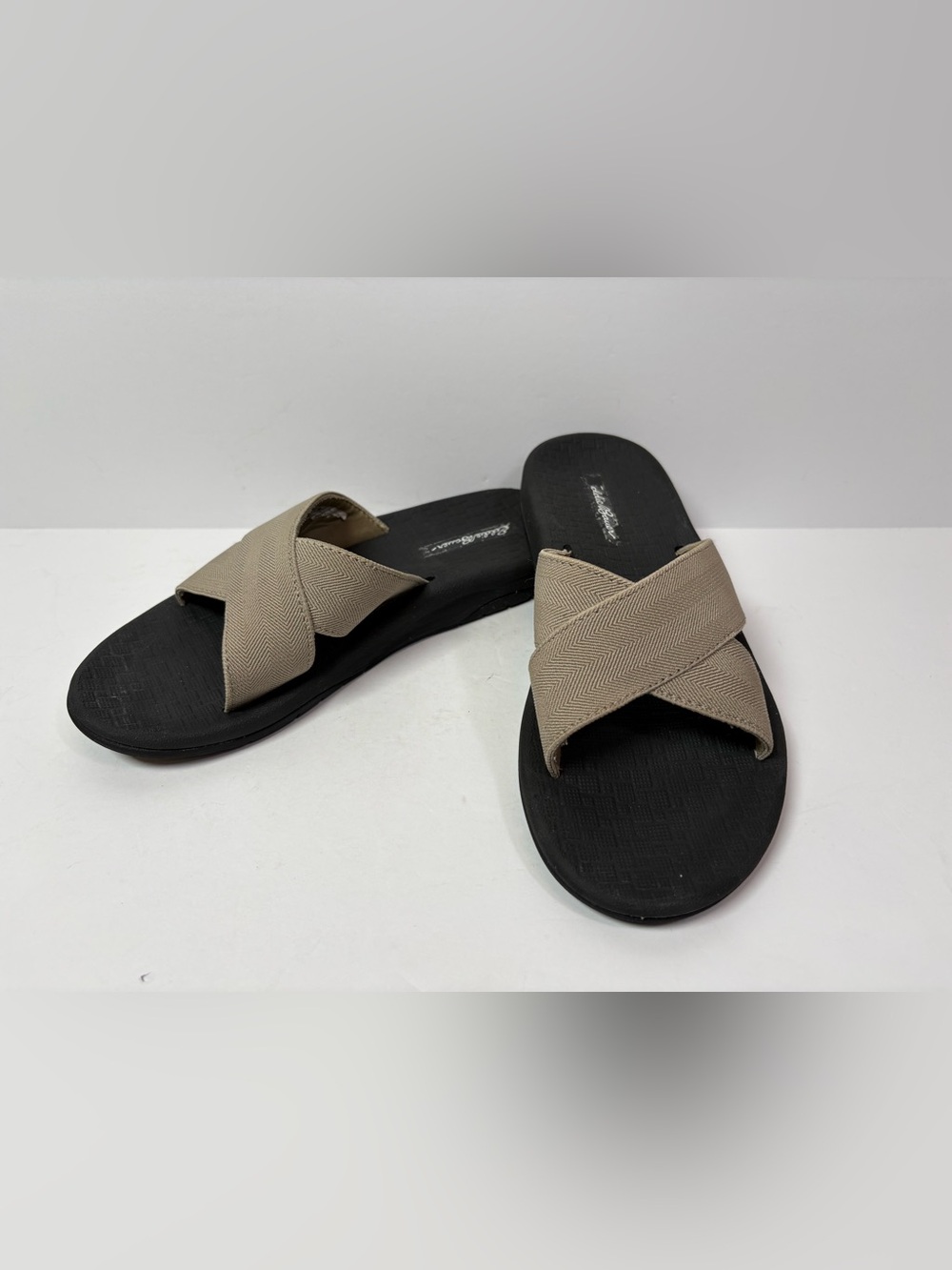 Eddie Bauer Women's Break Point Slide Sandals Tan Khaki Size 7